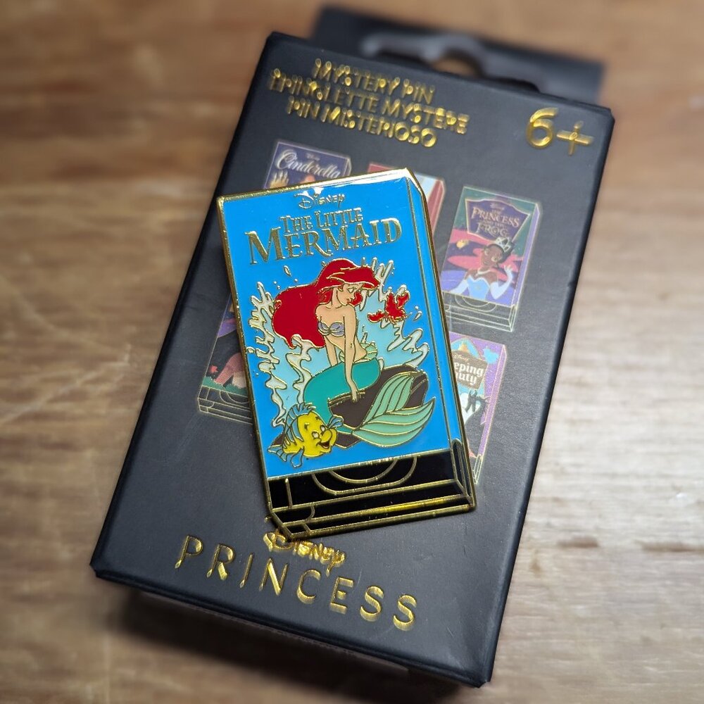 Disney Princess ARIEL - VHS Blind Box Enamel Pin - BoxLunch Exclusive